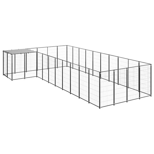 vidaXL Hundezwinger Schwarz 13,31 m² Stahl – Hundezwinger & -ausläufe