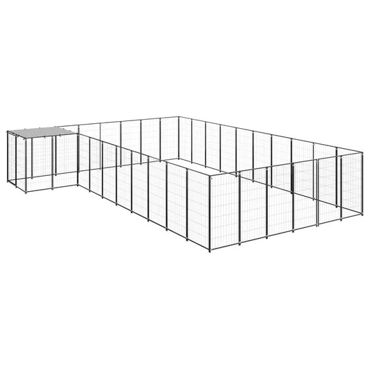 Hundezwinger Schwarz aus Stahl, 19,36 m², vidaXL – Hundezwinger & -ausläufe