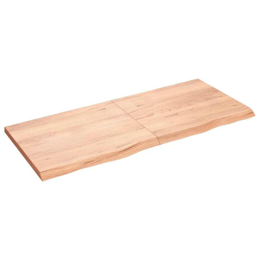 Tischplatte aus Massivholz Eiche, hellbraun, 140x60 cm, 2-4 cm Dicke, vidaXL, behandelt
