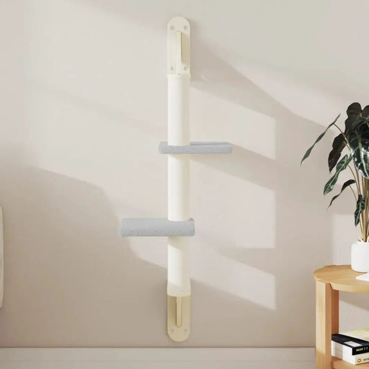 Kratzbaum mit Kratzsäule Wandmontage Hellgrau 108 cm – vidaXL