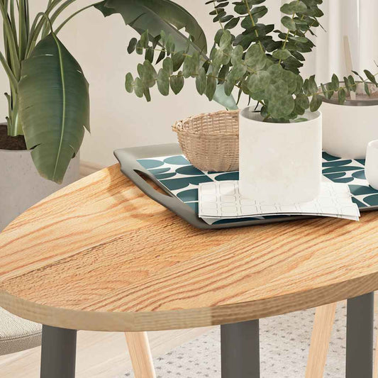 Tischplatte Oval aus Massivholz Eiche 100x50x2 cm vidaXL