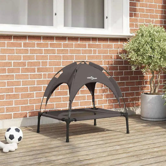 Hundebett Braun aus Stahl von vidaXL, 62 x 48 x 61 cm