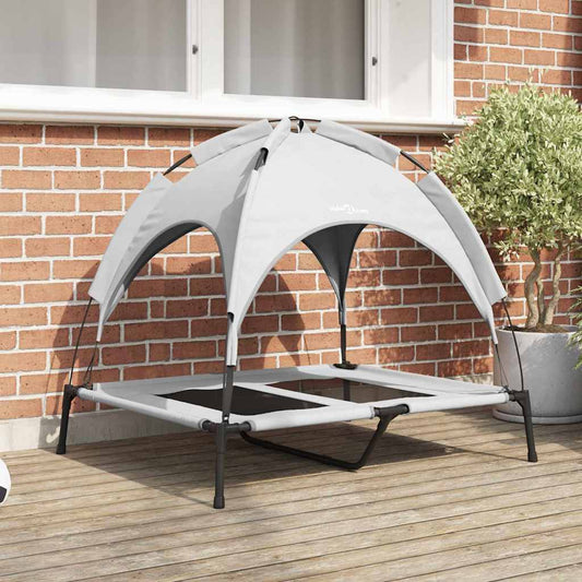 Hundebett VidaXL Silber-Grau, 92×77×82,5 cm, Stahlrahmen