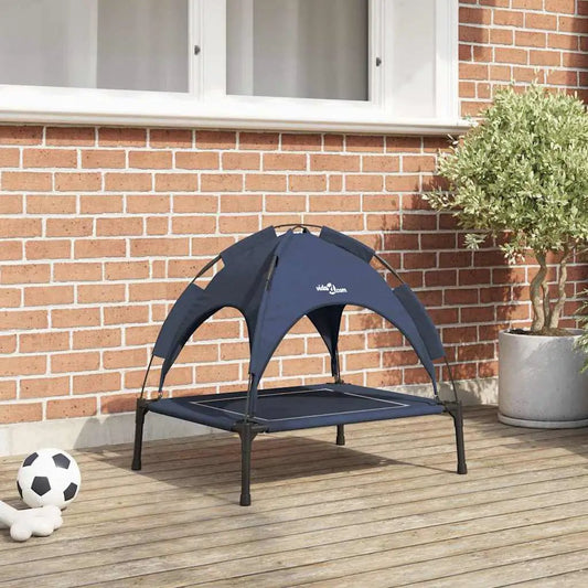 vidaXL Hundebett 63 x 49,5 x 60 cm Stahl Marineblau