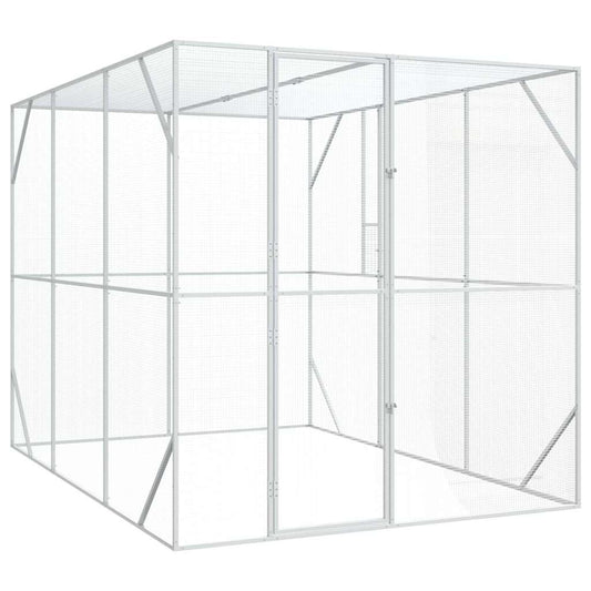 Vogelkäfig Anthrazit 210 X 304 X 213 Cm Verzinkter Stahl