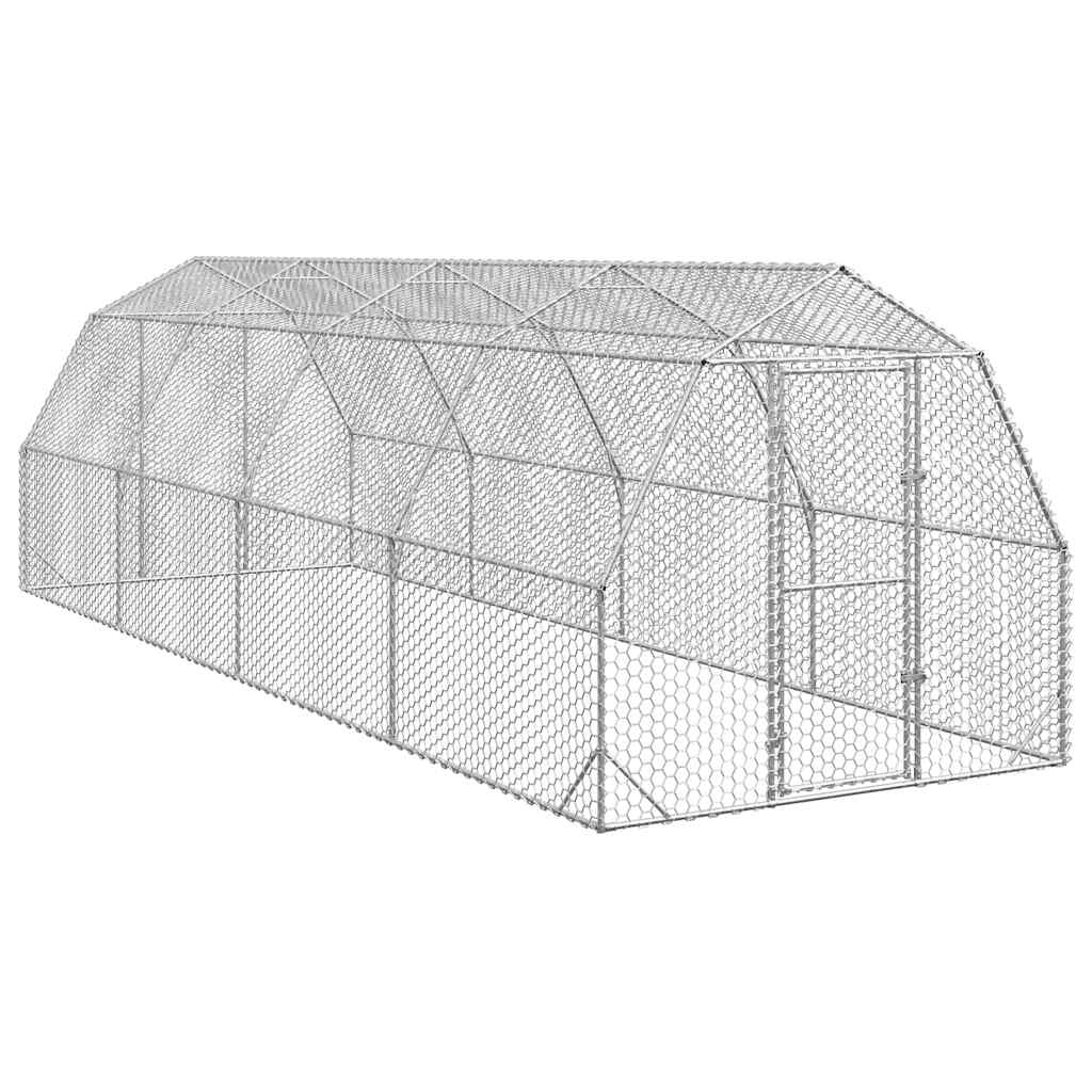 Hühnerstall 2,5X12X2,25 M Verzinkter Stahl
