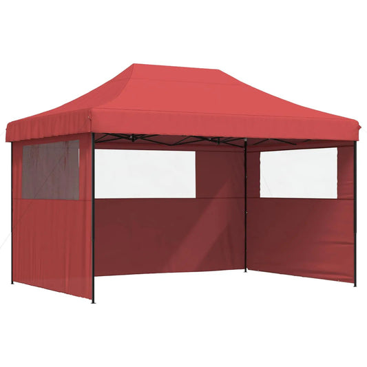 Party-Zelt 279 x 410 x 315 cm Bordeauxrot Oxford-Stoff
