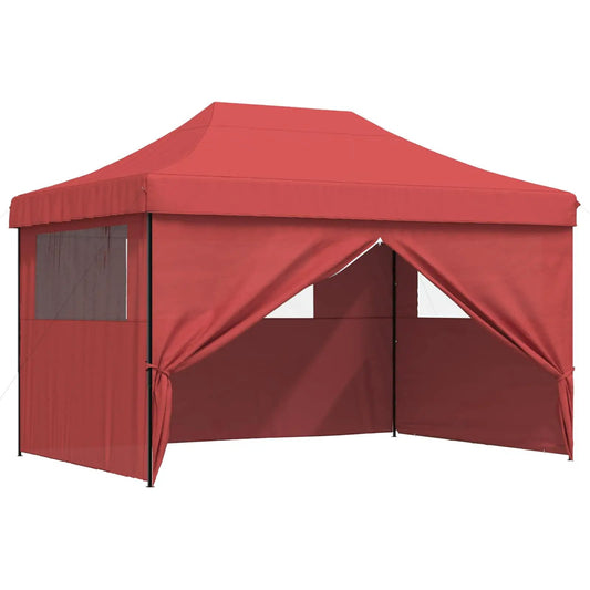 Party-Zelt 279 x 410 x 315 cm Bordeauxrot Oxford-Stoff