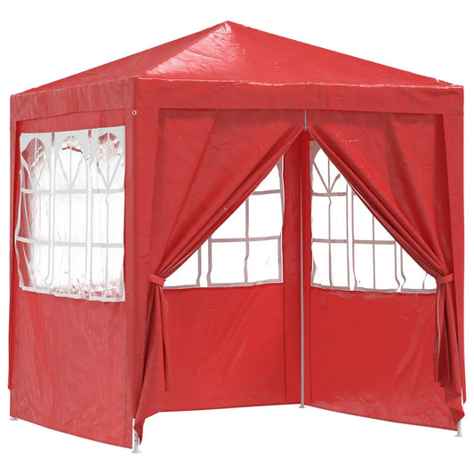 Party-Zelt 200 x 200 x 240 cm Rot PE und Stahl