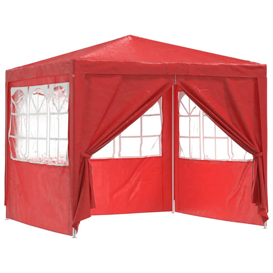 Party-Zelt 250 x 250 x 240 cm Rot PE und Stahl