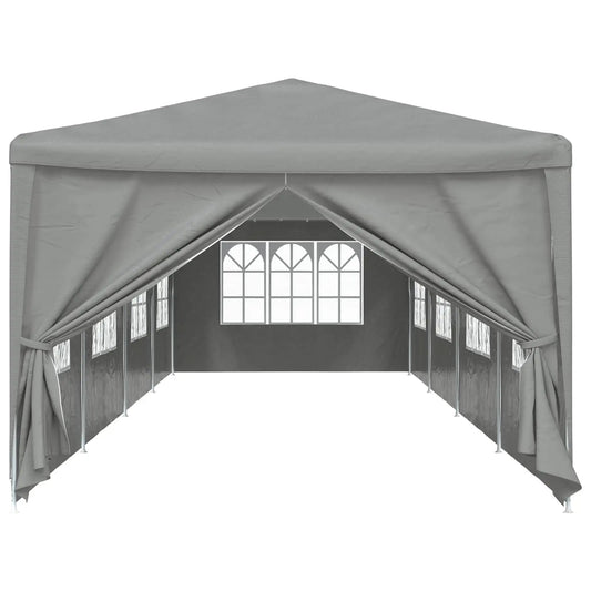 Party-Zelt 1200 x 300 x 255 cm Hellgrau PE und Stahl