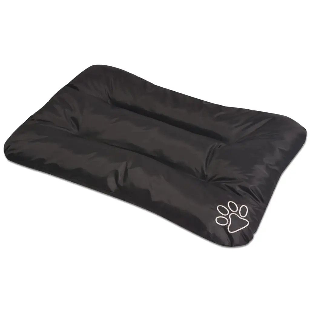Hundebett Größe L Schwarz von vidaXL mit Pfotenlogo