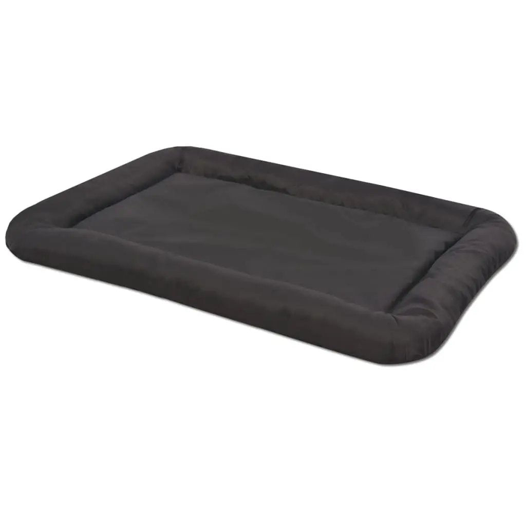Hundebett Größe XL Schwarz, rechteckiges, gepolstertes Modell mit dunklem Bezug