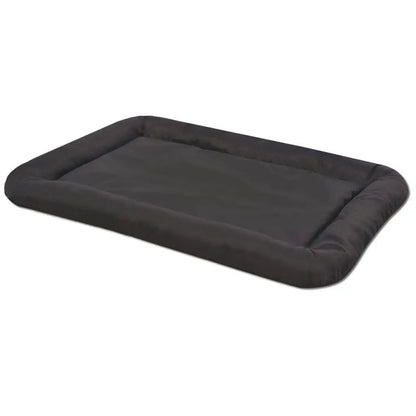Hundebett Größe XL Schwarz, rechteckiges, gepolstertes Modell mit dunklem Bezug