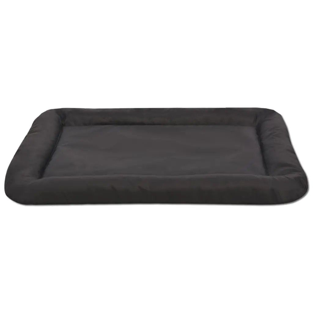 Hundebett XL Schwarz – rechteckige Liegefläche mit breitem, gepolstertem Rand