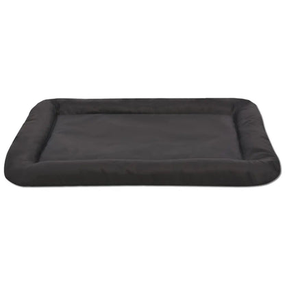 Hundebett XL Schwarz – rechteckige Liegefläche mit breitem, gepolstertem Rand