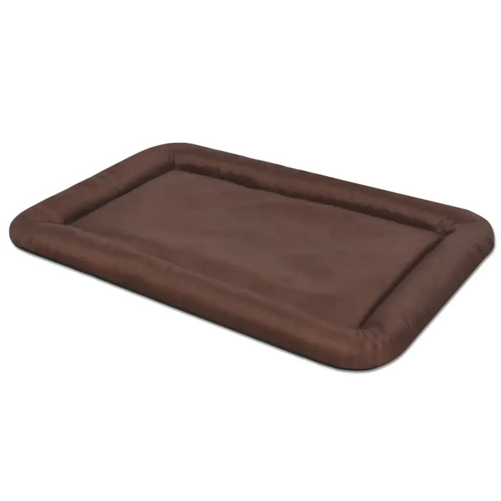 Hundebett XL Braun von vidaXL - rechteckiges Hundebett mit gepolstertem Rand