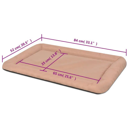 Hundebett XL Beige von vidaXL – Außenmaße 84×52 cm, Liegefläche 65×35 cm