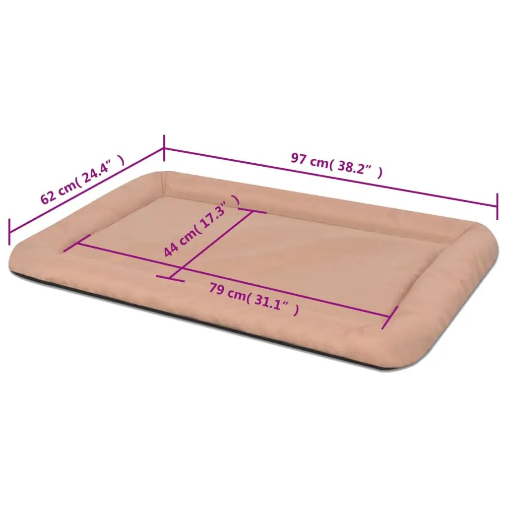 Hundebett XXL Beige von vidaXL; Außenmaß 97×62 cm