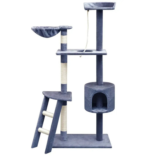 Katzen-Kratzbaum Sisal 150 cm Dunkelblau vidaXL mehrstöckig