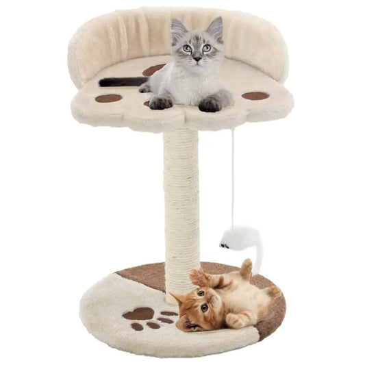 vidaXL Katzen-Kratzbaum Sisal 40 cm Beige und Braun, Kratzbaum mit Sisal und Plattform