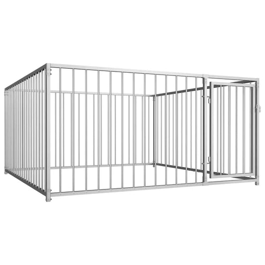 vidaXL Outdoor-Hundezwinger 200×200×100 cm aus Metall mit Türgitter
