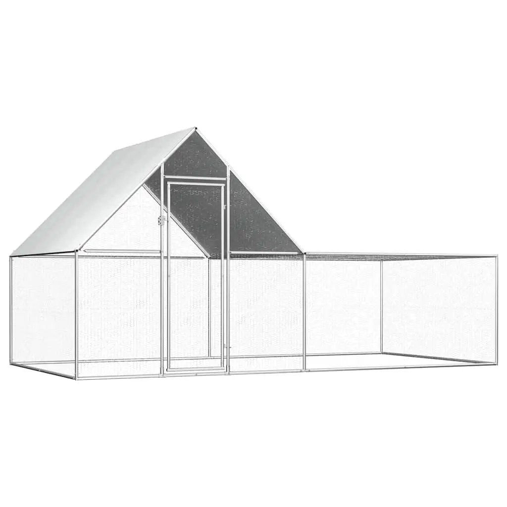 Hühnerstall 4x2x2 m Verzinkter Stahl