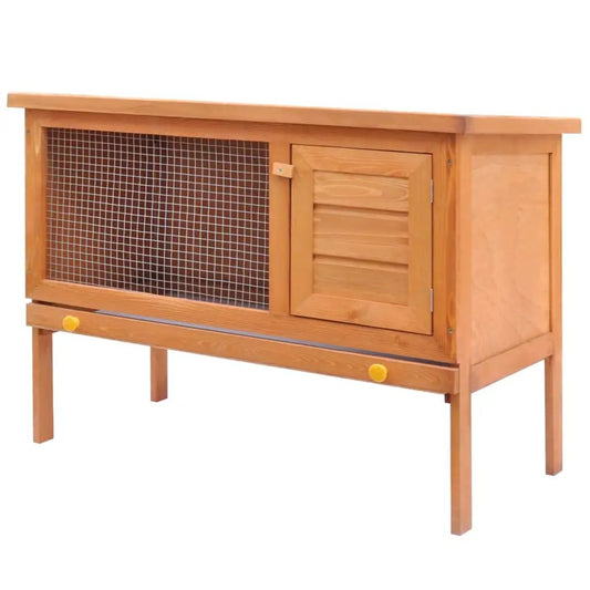 Kaninchenstall aus Holz mit Drahtgitterfront, 1 Ebene Hasenstall