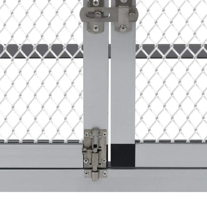 Hühnerstall aus Aluminium mit Freilaufgehege und Nistkasten