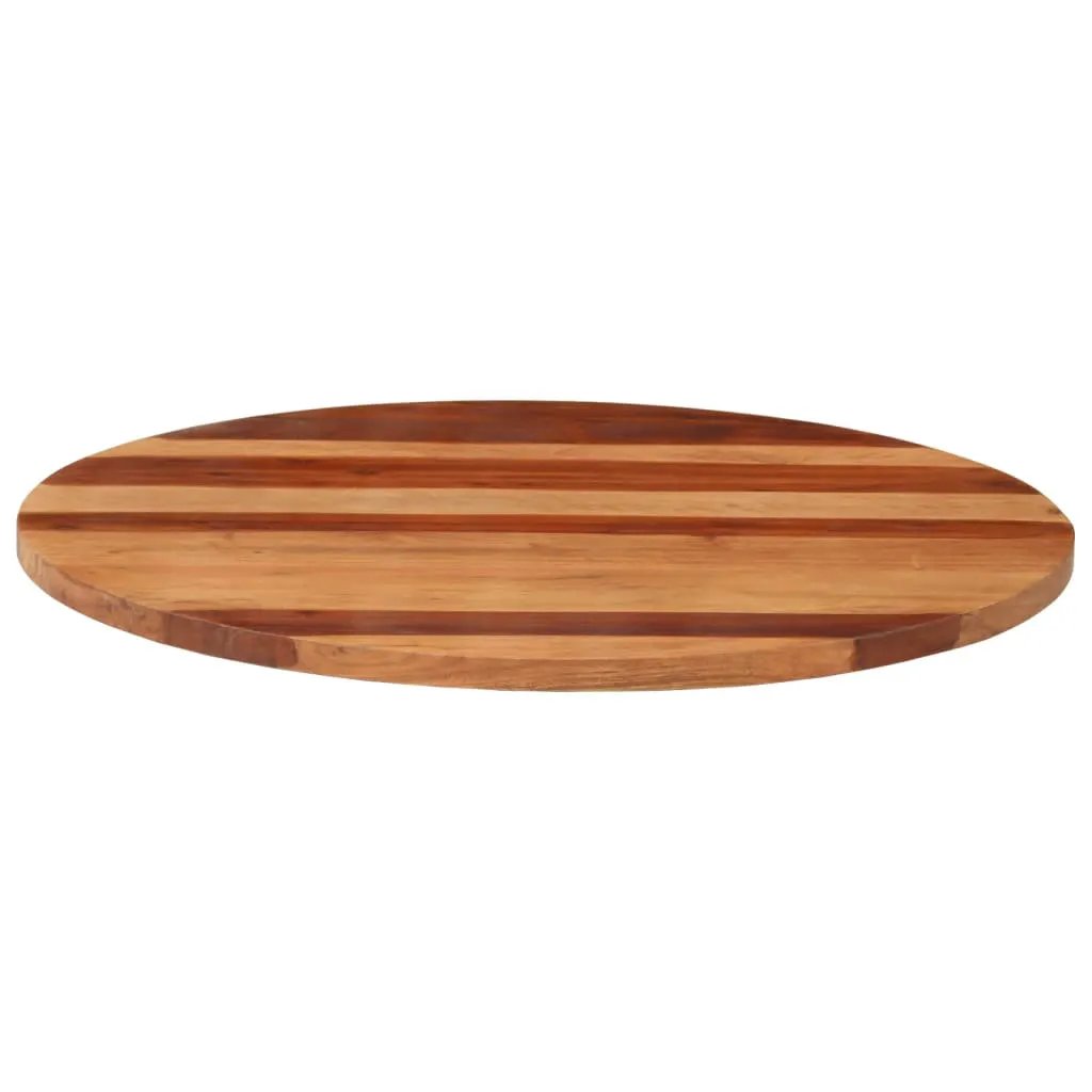 Tischplatte Massivholz Akazie Rund 80 cm Durchmesser, 25-27 mm Dicke – vidaXL