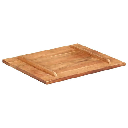 Tischplatte Massivholz Akazie 60x70 cm, 25–27 mm Dicke, vidaXL
