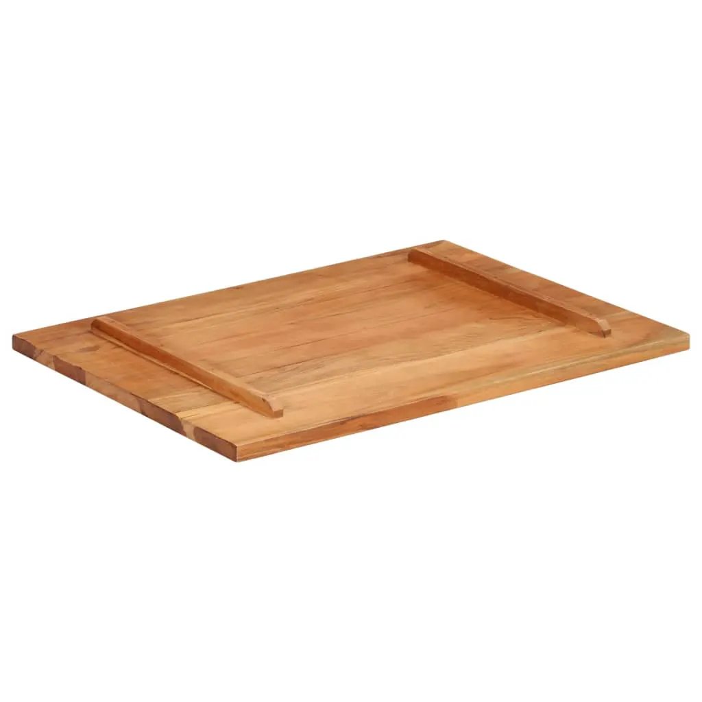 Tischplatte Massivholz Akazie, 25–27 mm, 60×80 cm, sichtbare Holzstruktur