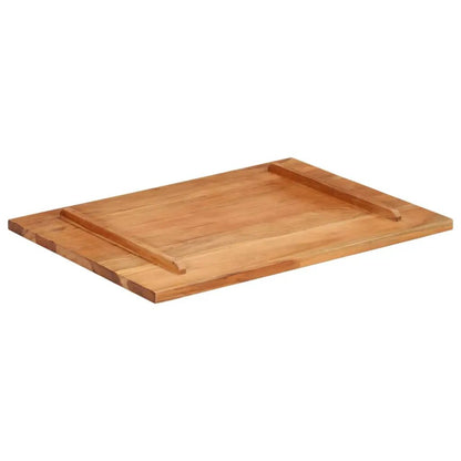 Tischplatte Massivholz Akazie, 25–27 mm, 60×80 cm, sichtbare Holzstruktur