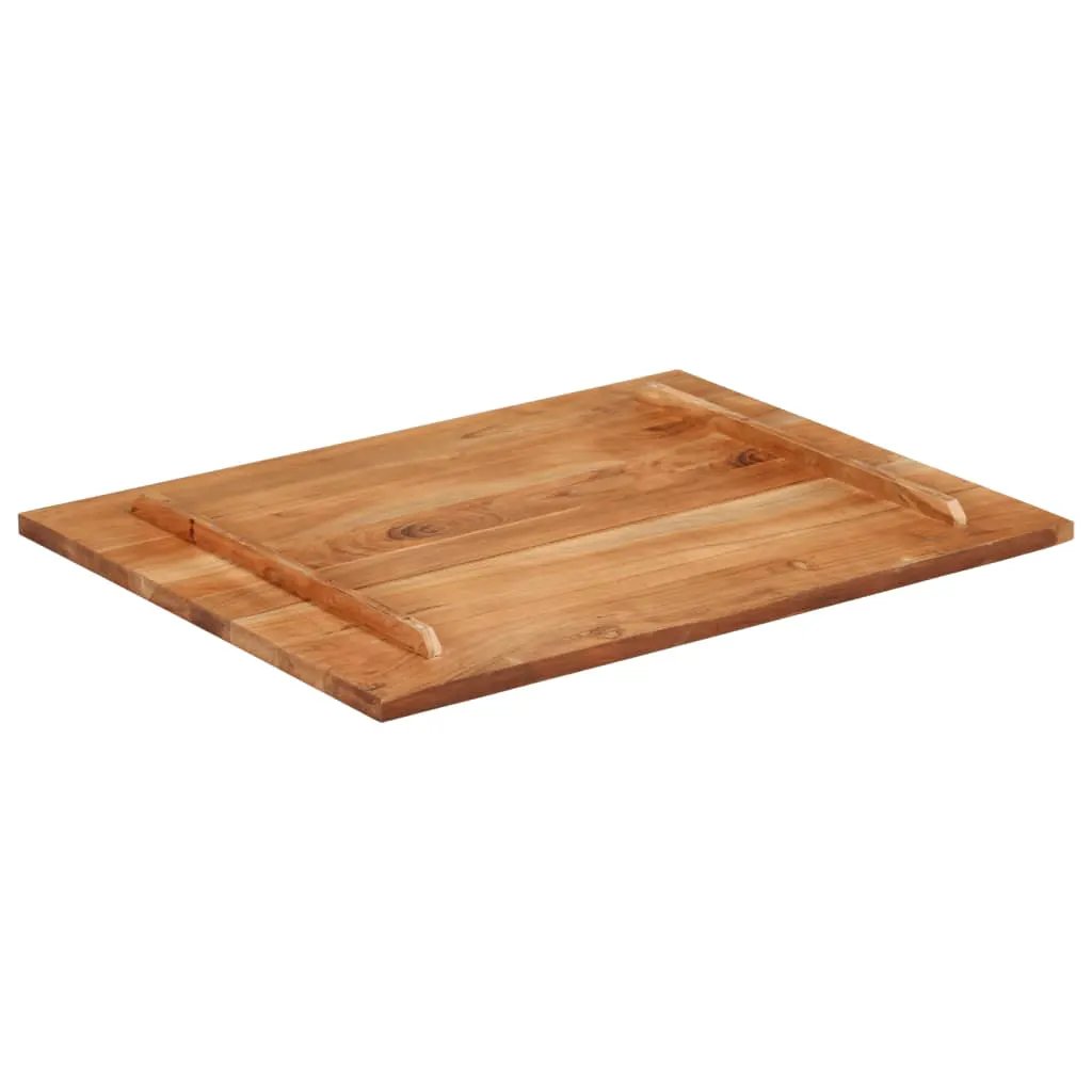 vidaXL Tischplatte aus Massivholz Akazie, 70x90 cm, 25–27 mm Dicke