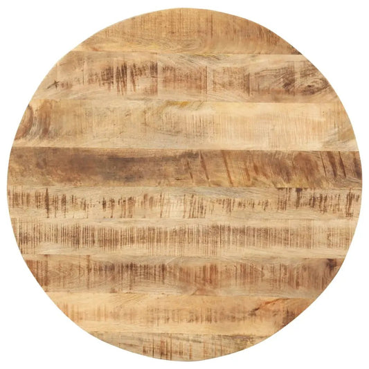 Tischplatte aus Mango-Massivholz, rund 80 cm Durchmesser, 15–16 mm Dicke, vidaXL