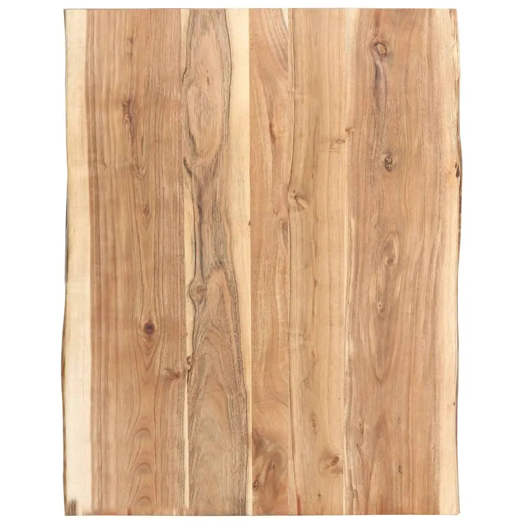 Tischplatte Massivholz Akazie, 80x50-60x3,8 cm, vidaXL – naturfarbene Holzmaserung