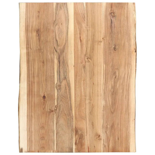 Tischplatte Massivholz Akazie, 80x50-60x3,8 cm, vidaXL – naturfarbene Holzmaserung