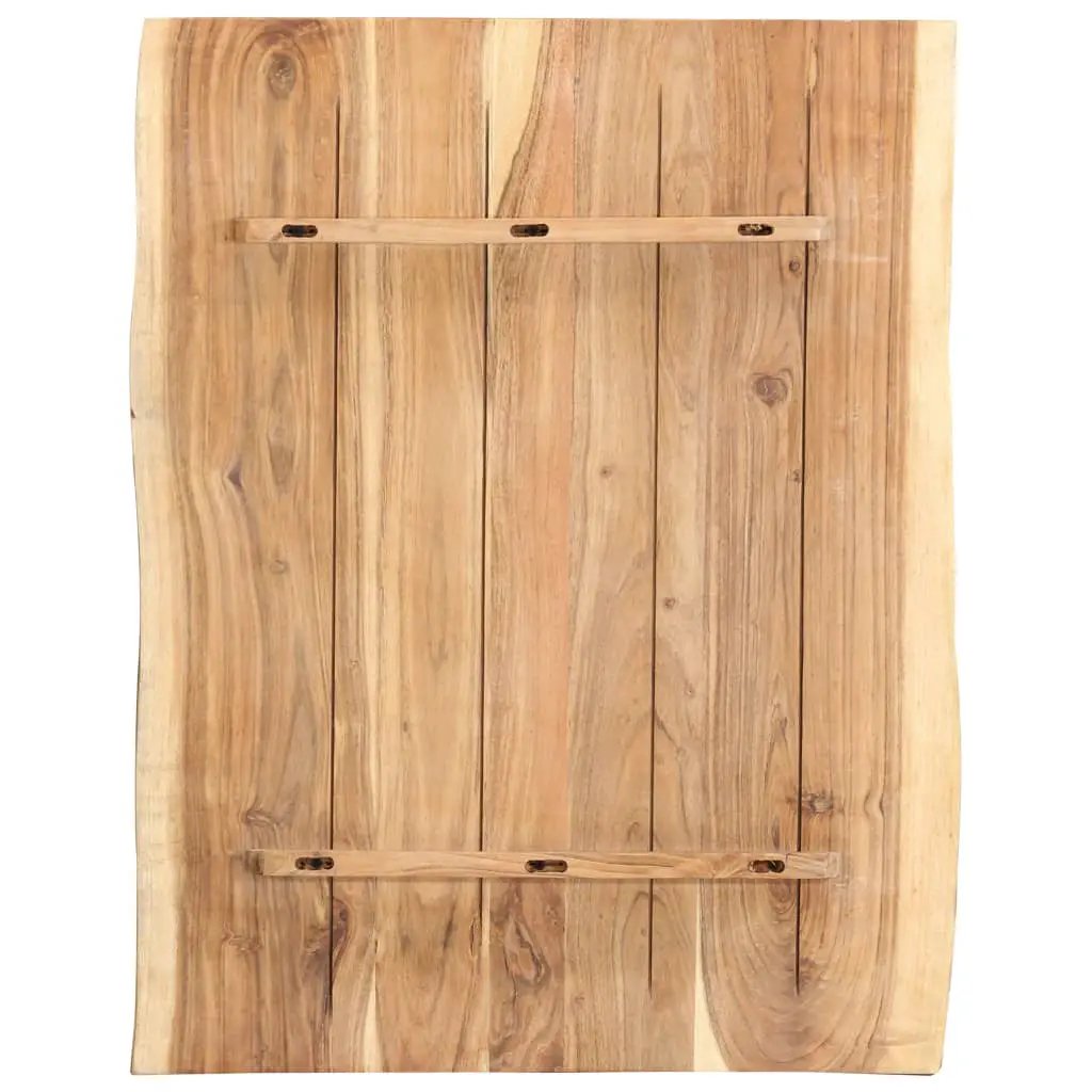 Tischplatte Massivholz Akazie, 80x50-60x3,8 cm, naturbelassen
