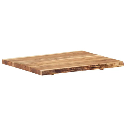 Tischplatte aus Massivholz Akazie 80x50-60x3,8 cm mit Naturkante