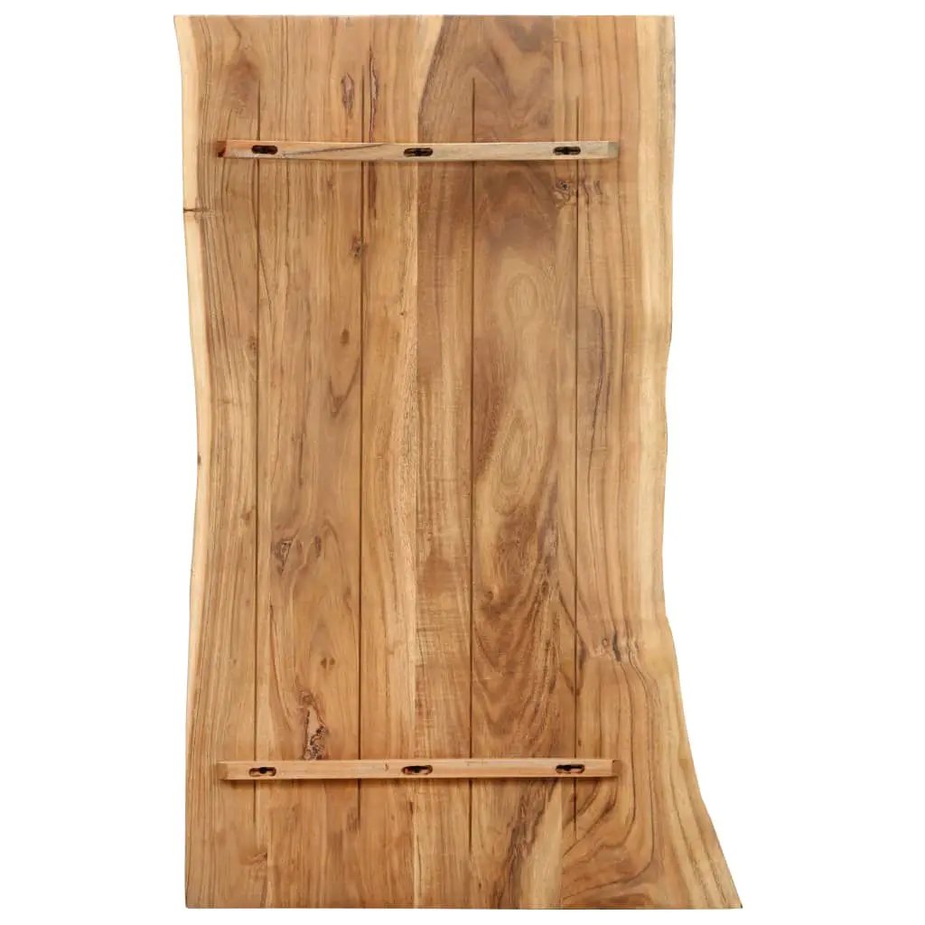 Tischplatte Massivholz Akazie 100x50-60x2,5 cm naturbraun