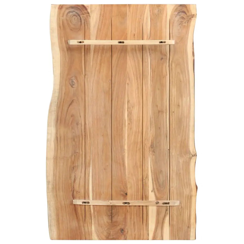 Tischplatte Massivholz Akazie, 100x(50-60)x3,8 cm, vidaXL, Naturkante