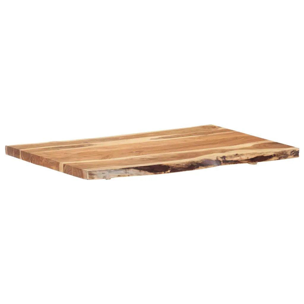 Tischplatte aus Massivholz Akazie mit natürlicher Kante, 100x50–60x3,8 cm, vidaXL