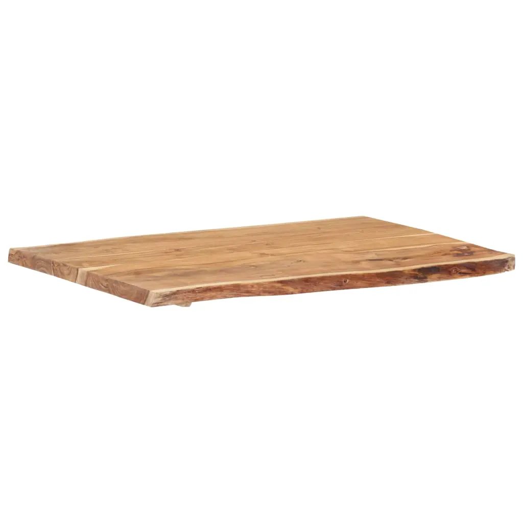 Tischplatte Massivholz Akazie 100×50–60×3,8 cm – Naturholzton