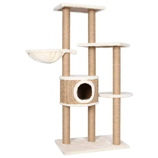 Katzen-Kratzbaum Seegras 126 cm, vidaXL, mit Höhle und mehreren Plattformen