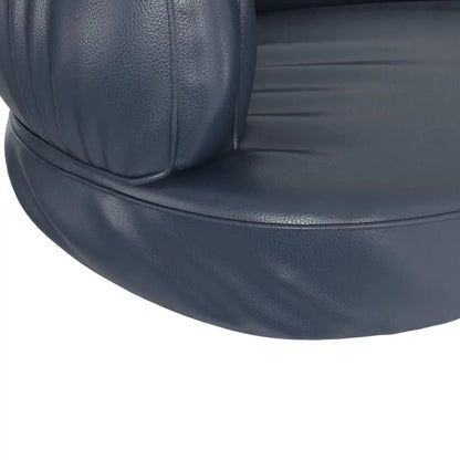 Hundebett Ergonomisch aus Schaumstoff Dunkelblau Kunstleder