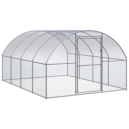 Outdoor-Hühnerstall 3x4x2 m Verzinkter Stahl