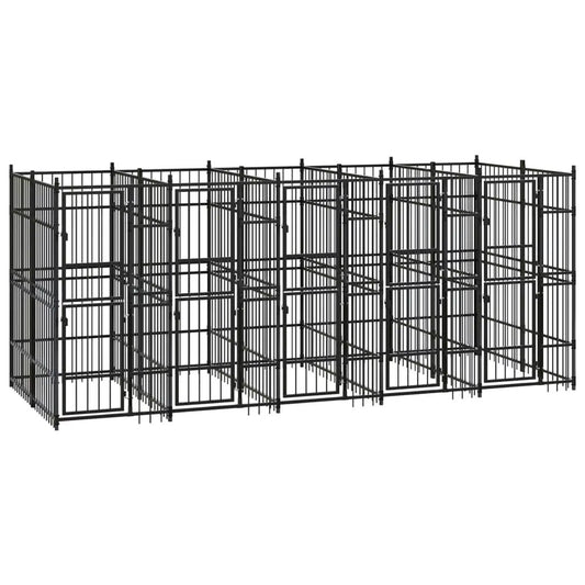 Outdoor-Hundezwinger aus Stahl, vidaXL, 9,22 m², mehrteilige Zwingeranlage