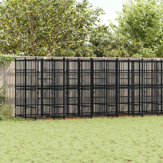Outdoor-Hundezwinger Stahl 18,43 m²