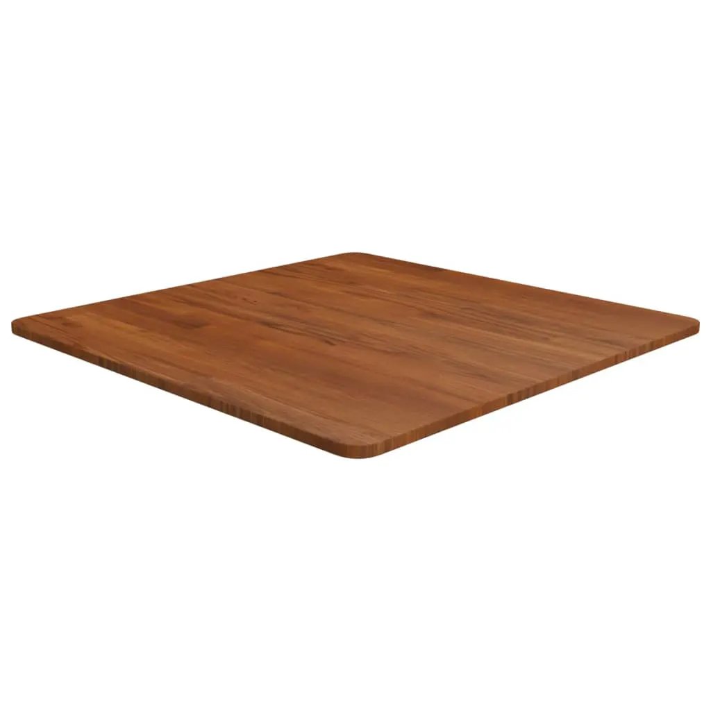 Tischplatte quadratisch dunkelbraun aus Eiche, 70x70 cm, 1,5 cm Dicke, Behandelt, vidaXL