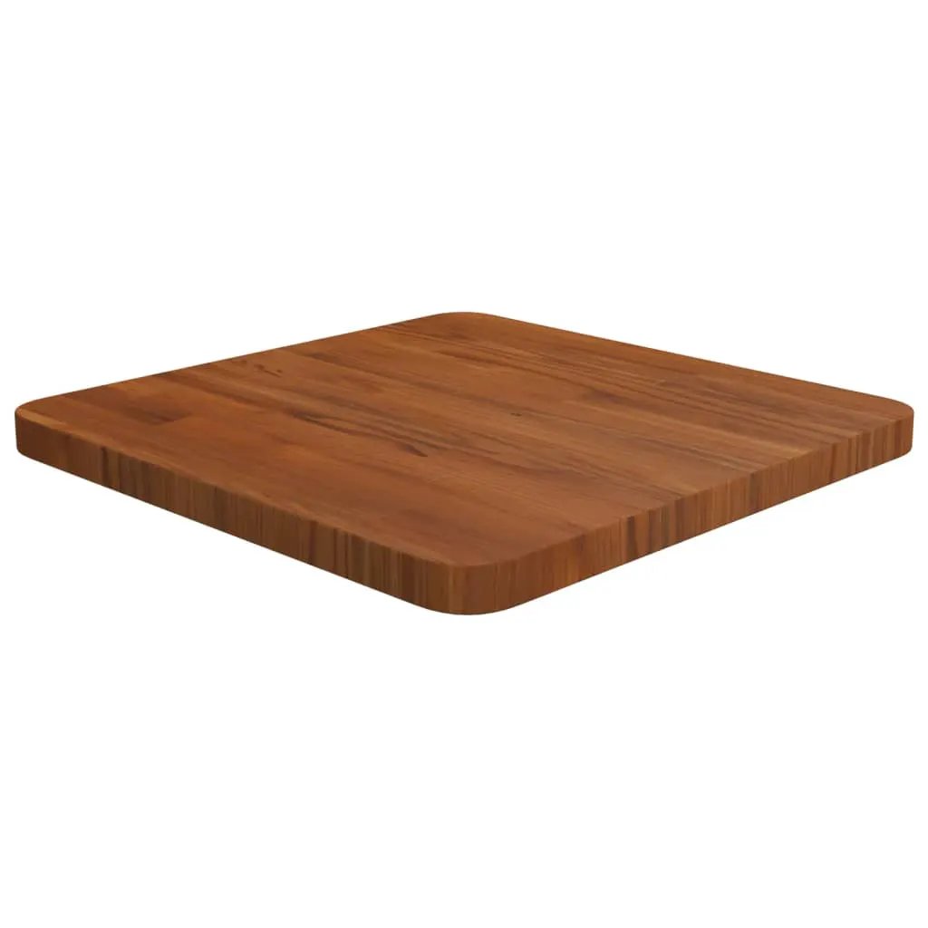 Tischplatte quadratisch Dunkelbraun aus Eiche, 40x40x2,5 cm, behandelt - vidaXL